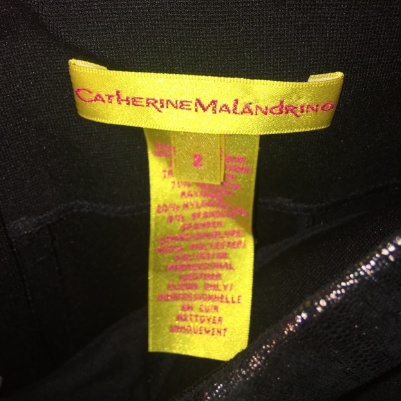 Catherine Malandrino  Metallic Print Leather skirt - Picture 4 of 5