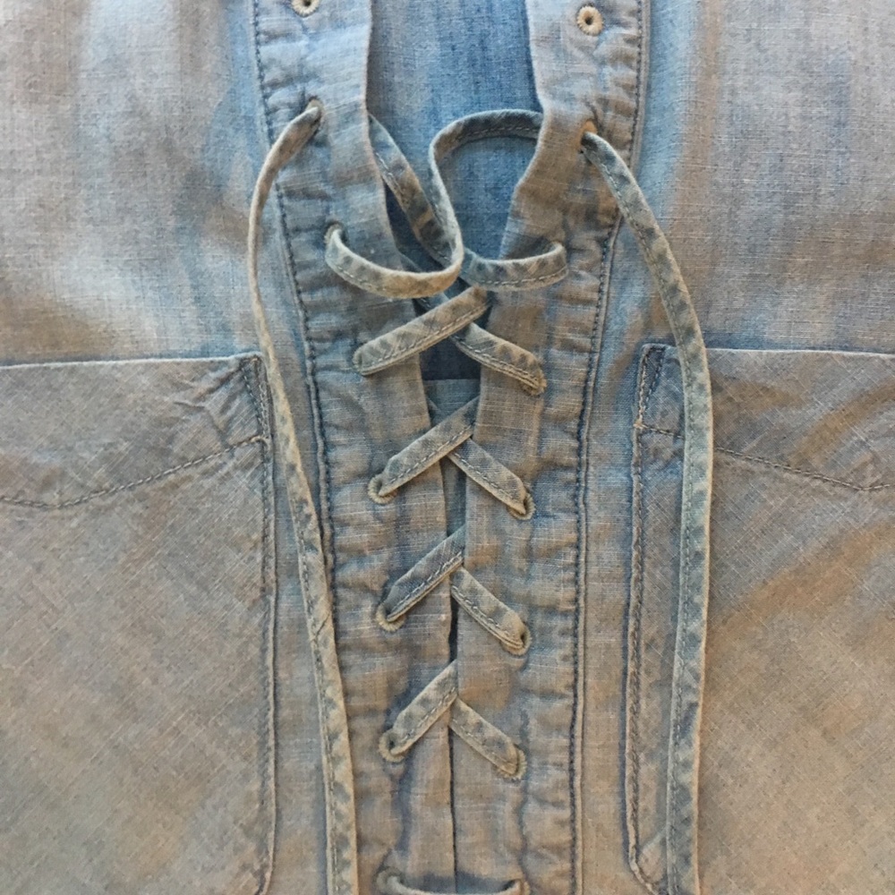 Denim & Supply Ralph Lauren Lace-up Chambray Shirt - Picture 5 of 6