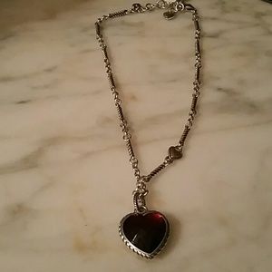 Brighton Newport Red Heart Necklace retired