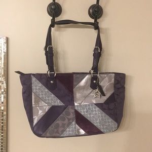 SOLD 🌺Coach Purple Patchwork Bag 💋