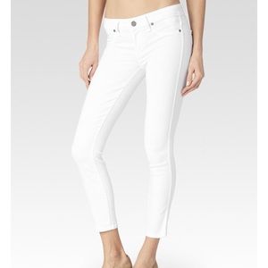 Paige Verdugo Ankle Skinny Jean, White, Size 27