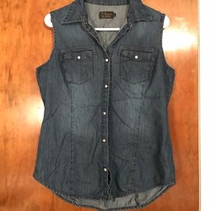 Jean Button Up Tank