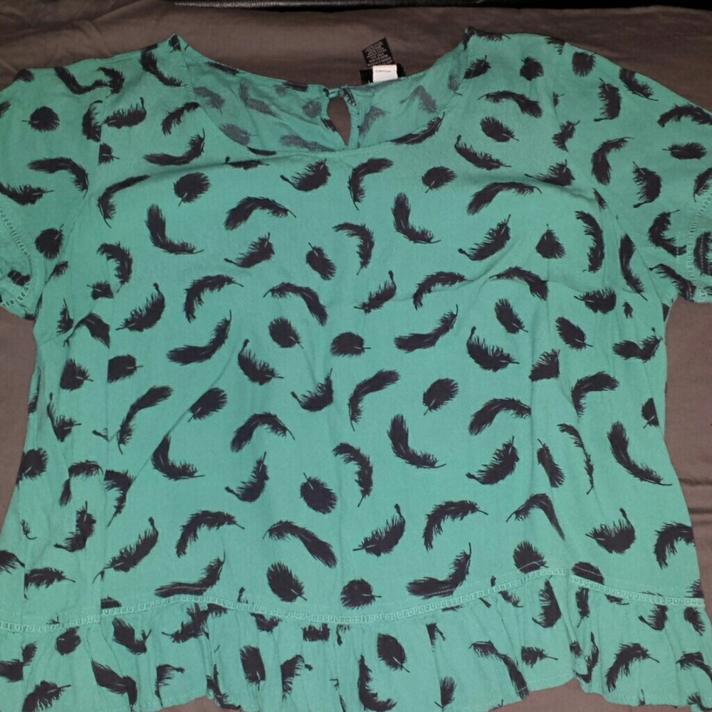Feather Print Blouse