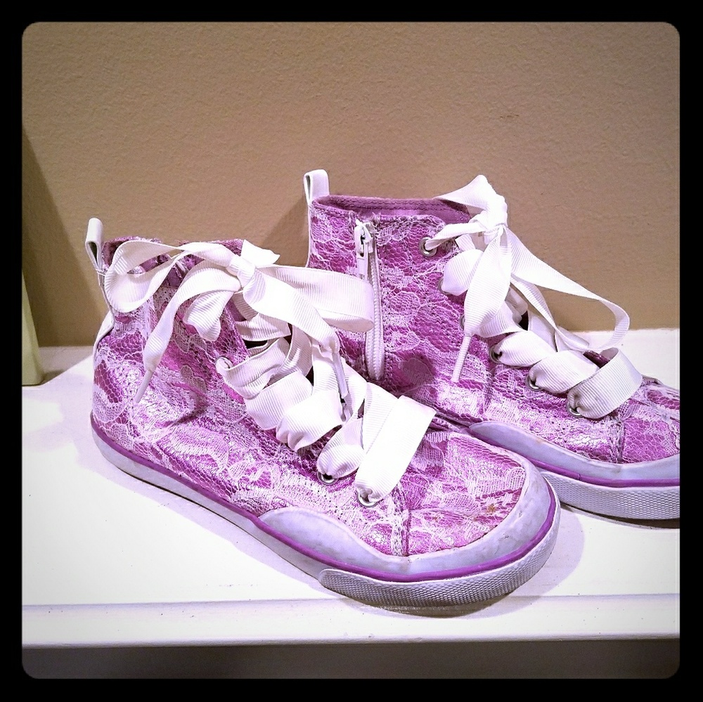 Lace High Top Sneakers