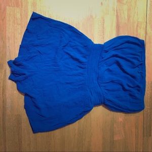 Blue Forever 21 romper with pockets