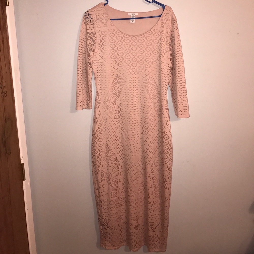 Bar III dusty pink midi dress