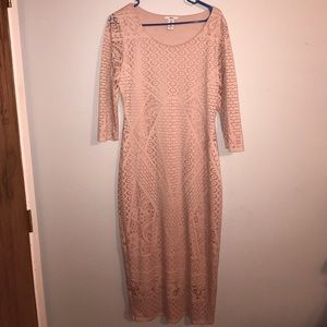 Bar III dusty pink midi dress