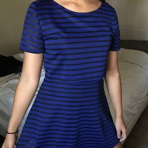 black striped dress