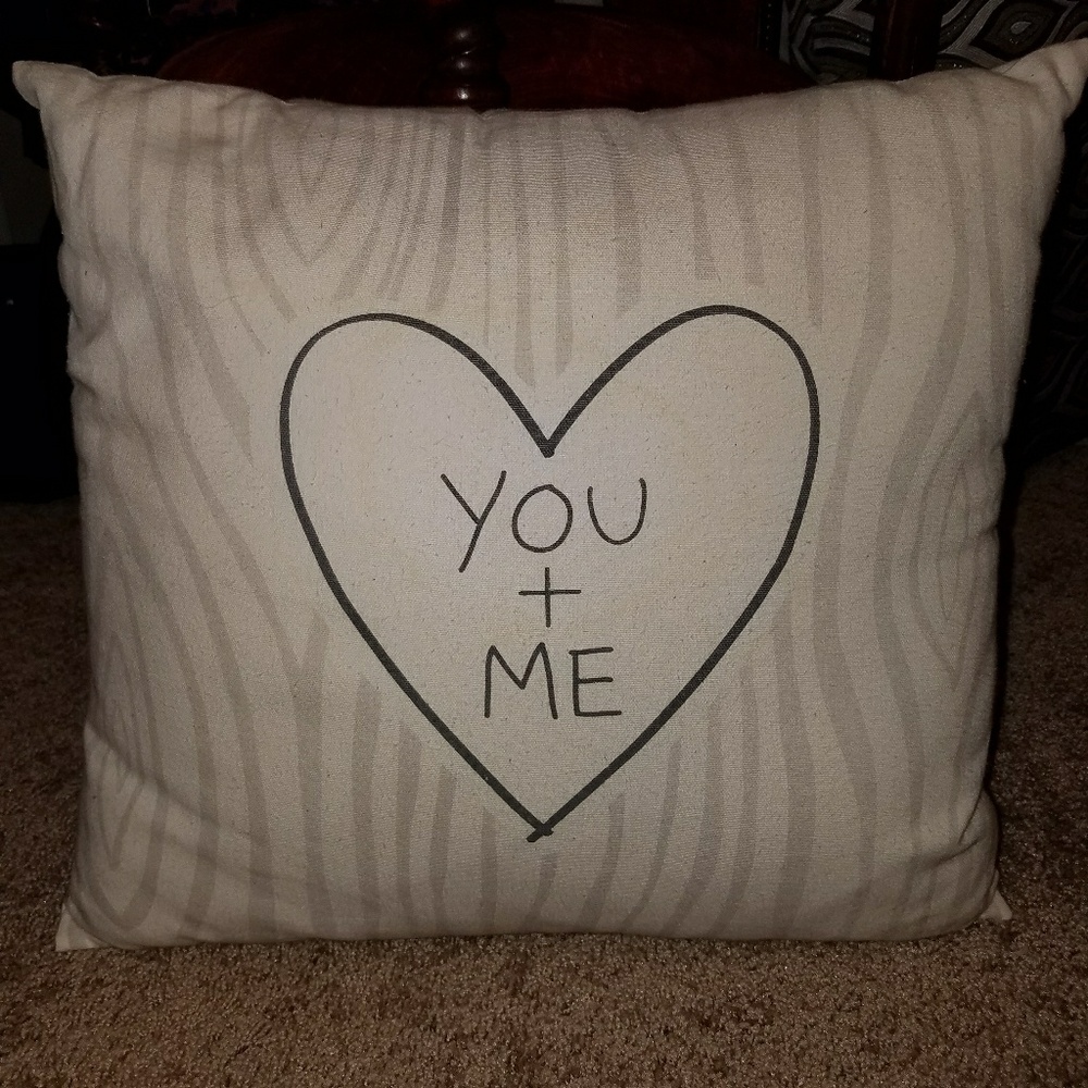 You + Me accent pillow