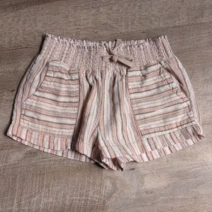 Full Tilt Linen Striped Shorts