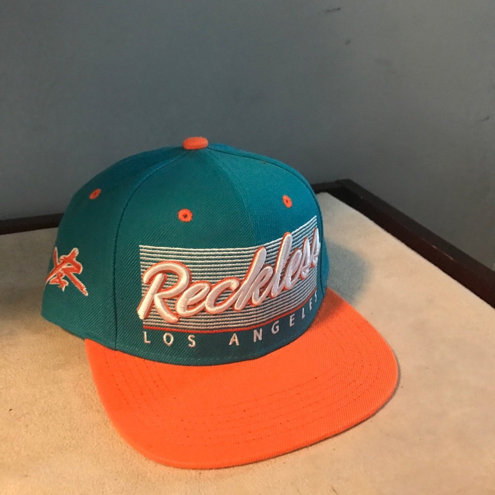 Young & Reckless SnapBack orange/ teal / white
