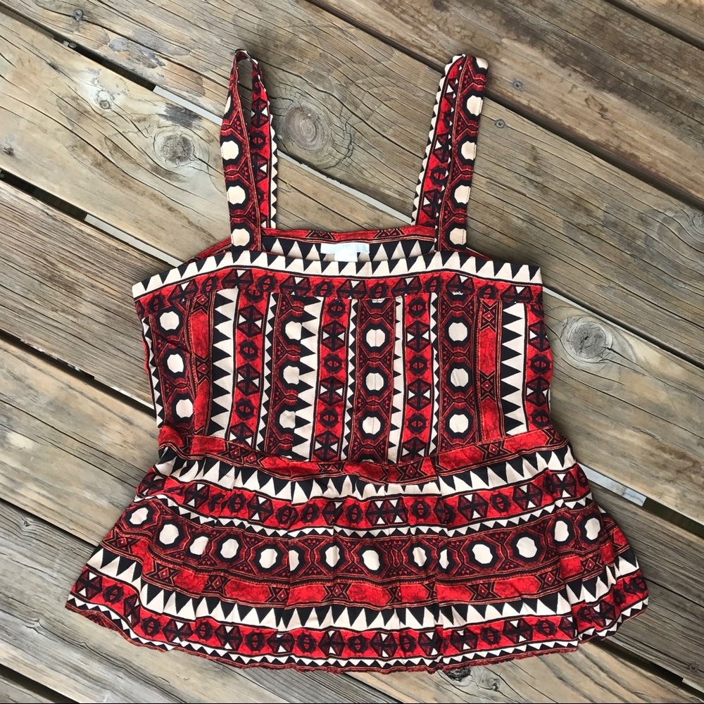 H&M tribal print top