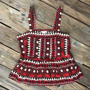 H&M tribal print top