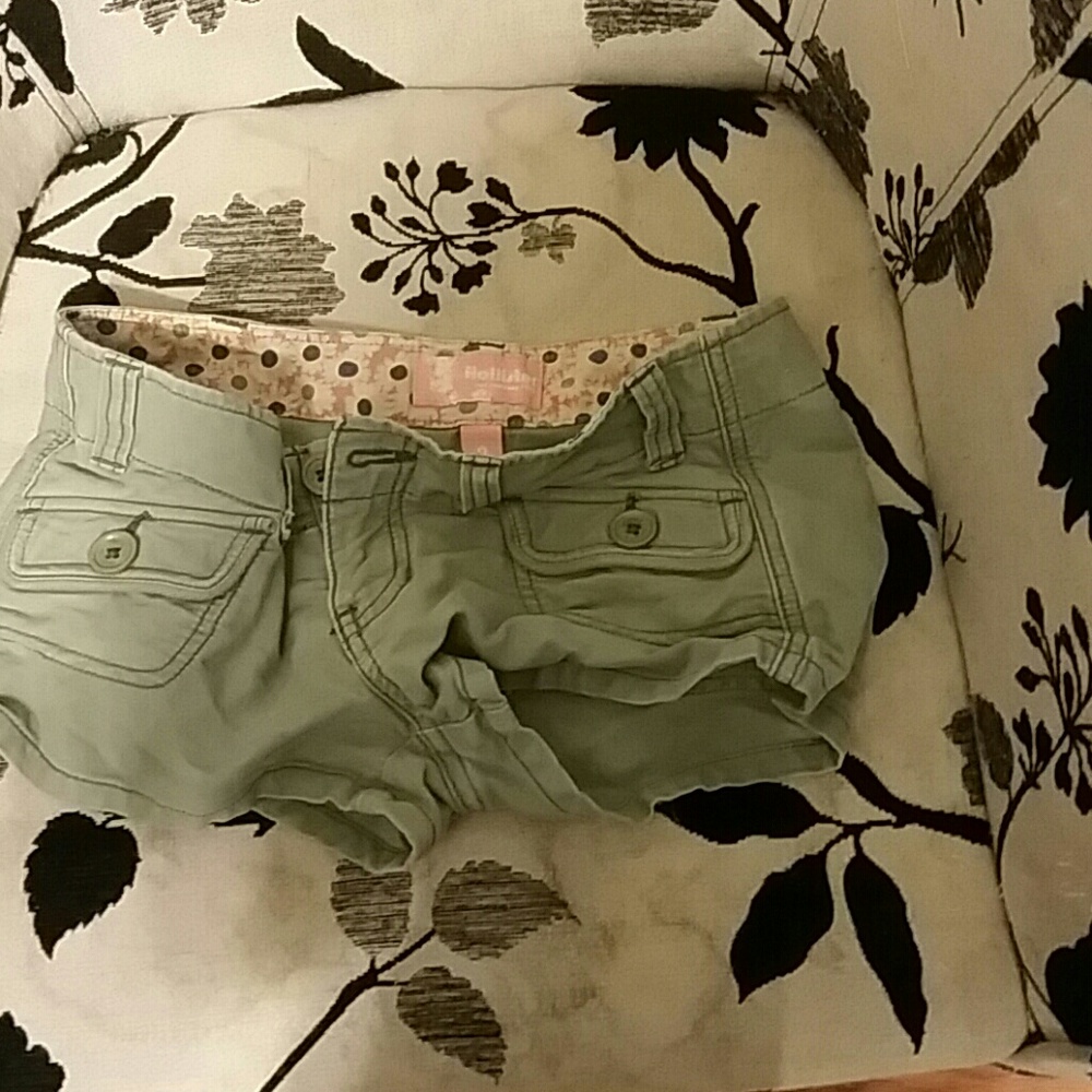 Green Hollister shorts