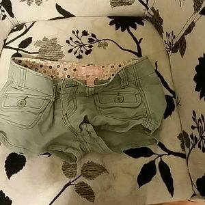 Green Hollister shorts