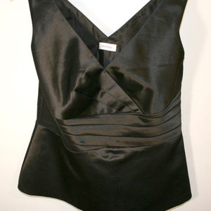 Calvin Klein metallic black blouse