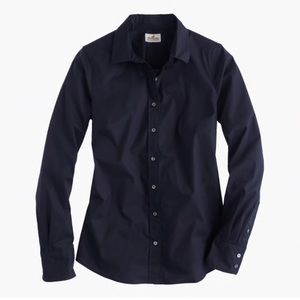 J.Crew "Perfect Shirt" Navy Button Down