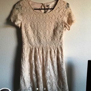 light cream lace dress