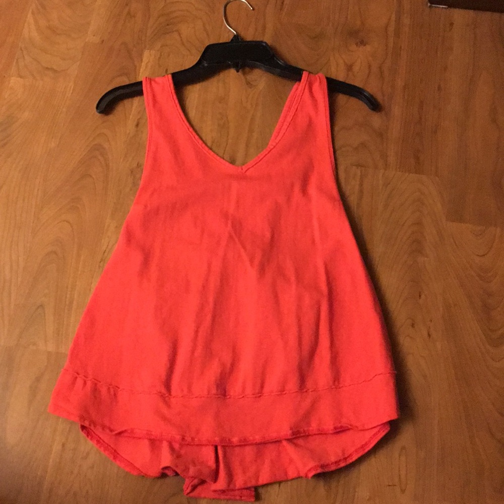 Free people coral tank top small