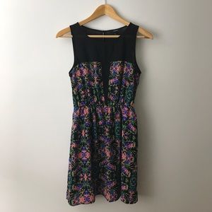 [$12] 🖤 F21 Floral Deep V Dress