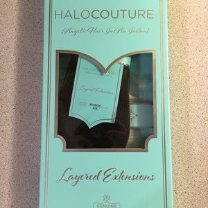 Halo Couture layered 14" #1B NEVER cut/colored.