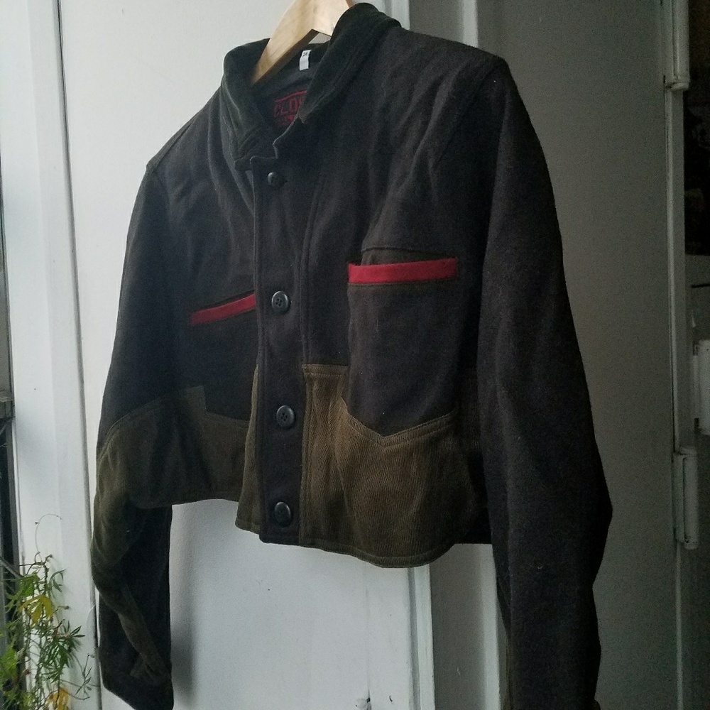 designer CLOSED crop silhouette jacket