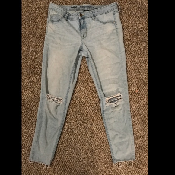 Denim - Cropped Skinny Jeans