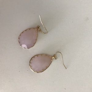 Blush and gold earrings