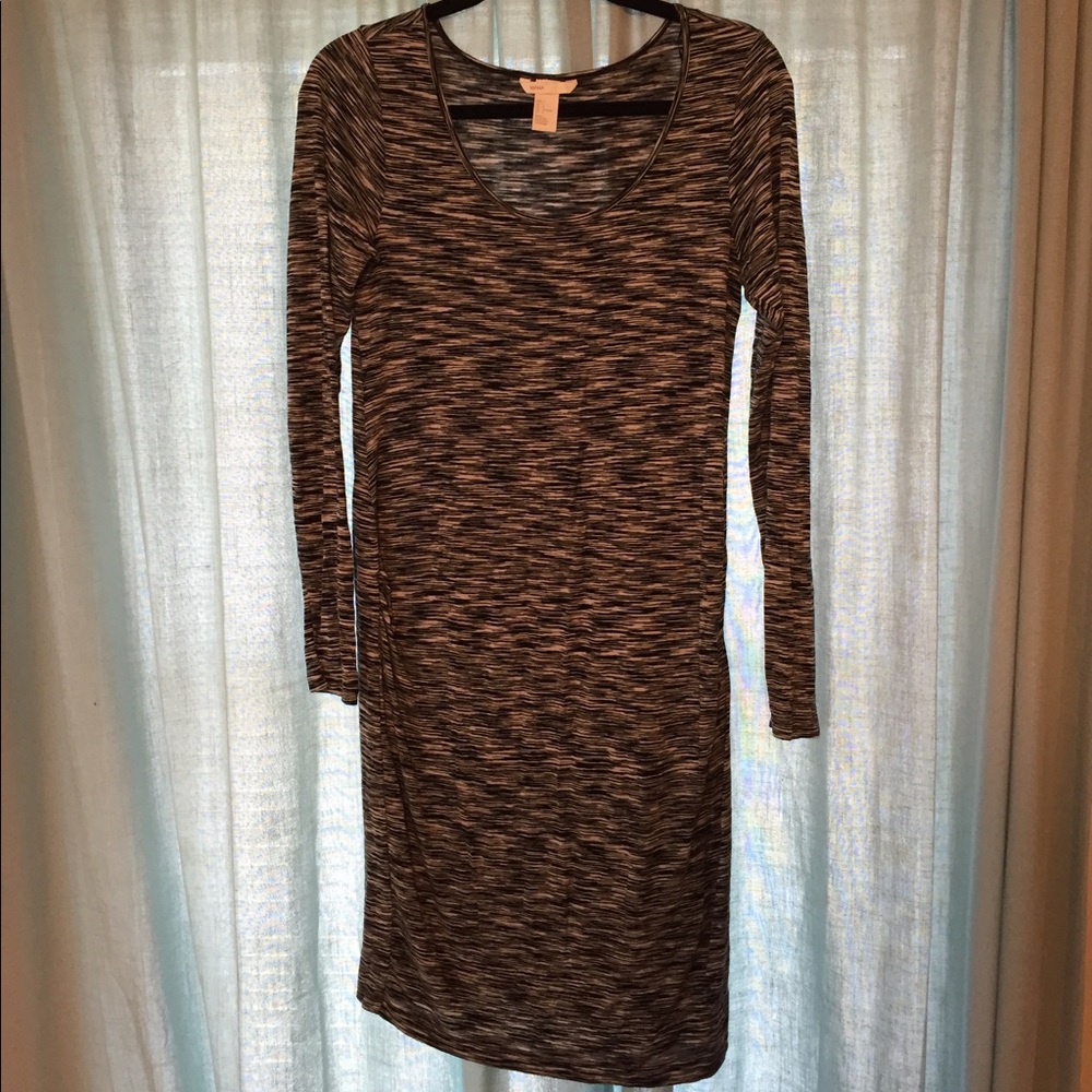 H&M knee length maternity dress, L, black & white