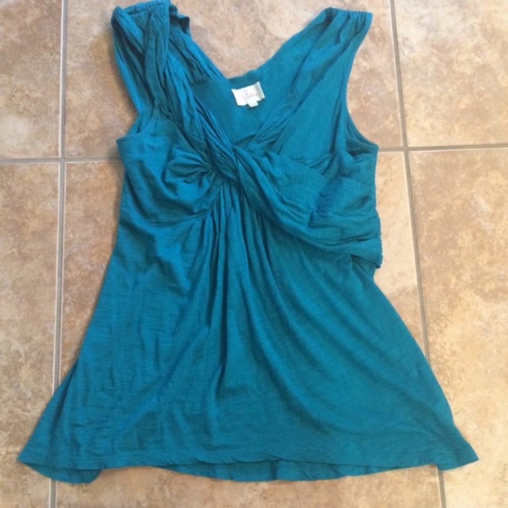 Anthropologie Asymmetrical Cross Front Top