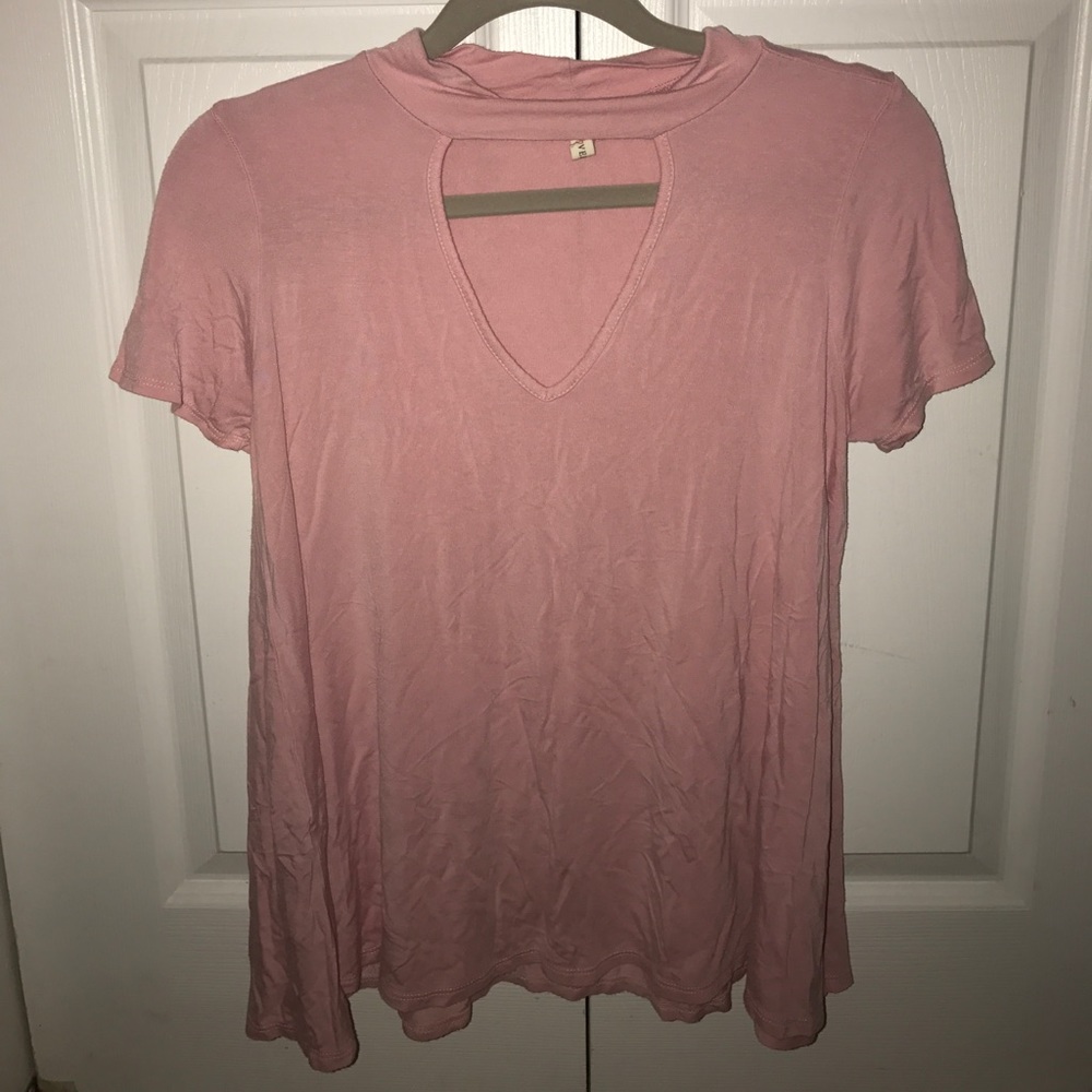 Pink choker t shirt