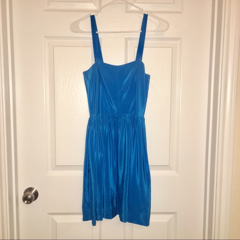 Amanda Uprichard Champagne Dress Aqua Blue XS