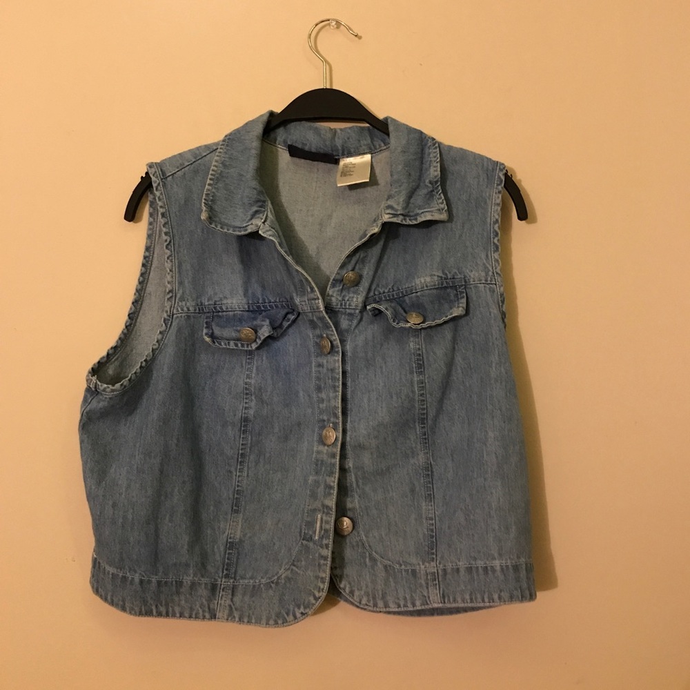 VINTAGE jean vest Faded Glory