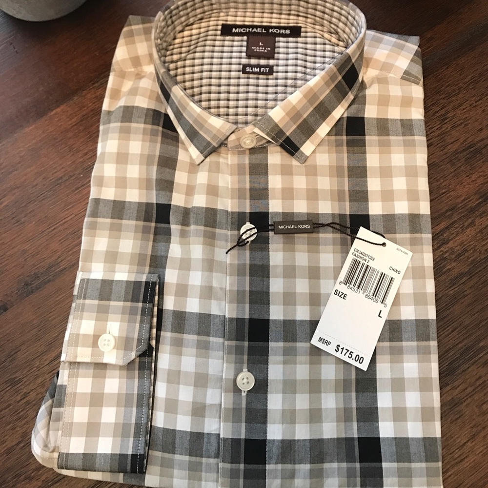 New Michael Kors Long Sleeve Button Up