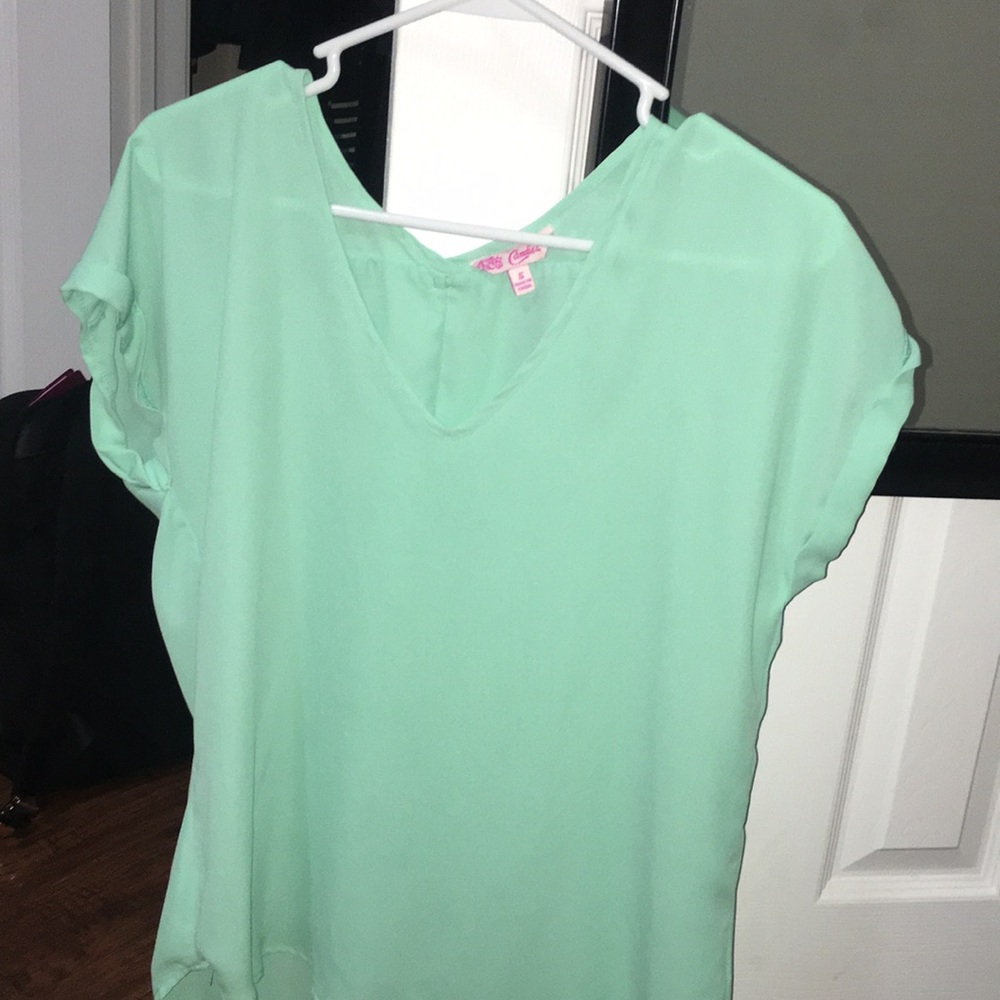 Mint green shirt