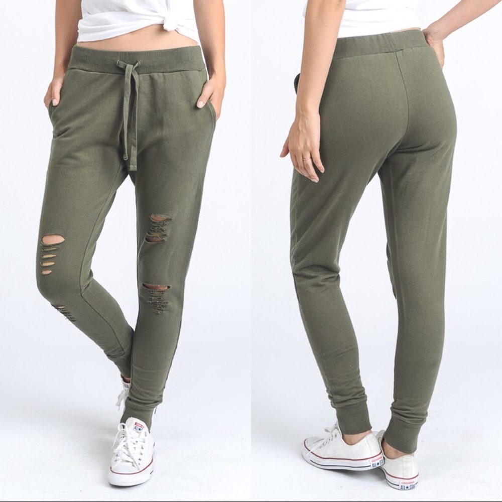 Cozy Olive Jogger