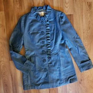 Baby Blue Wool Winter Coat