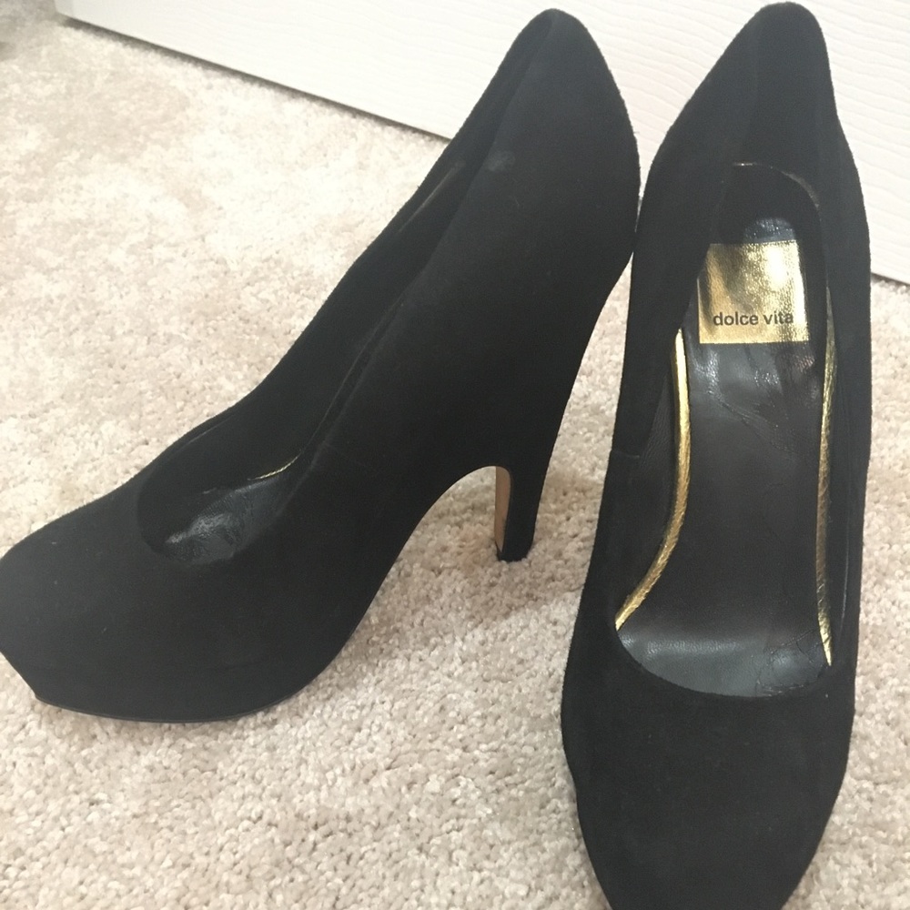 Dolce Vita, black suede heels