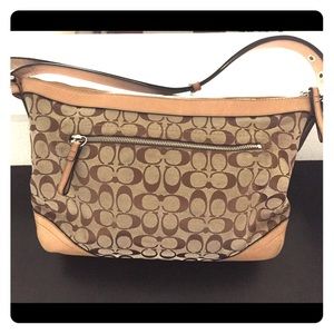 Light Brown Signature COACH purse