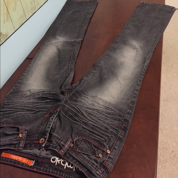 Akademiks jeans darkwash charcoal size 28 - Picture 5 of 6