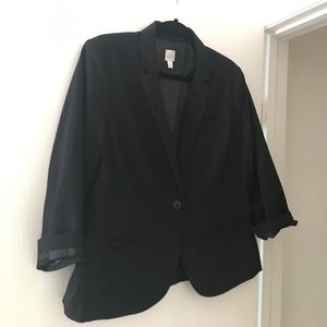 LC Lauren Conrad black blazer bow 14