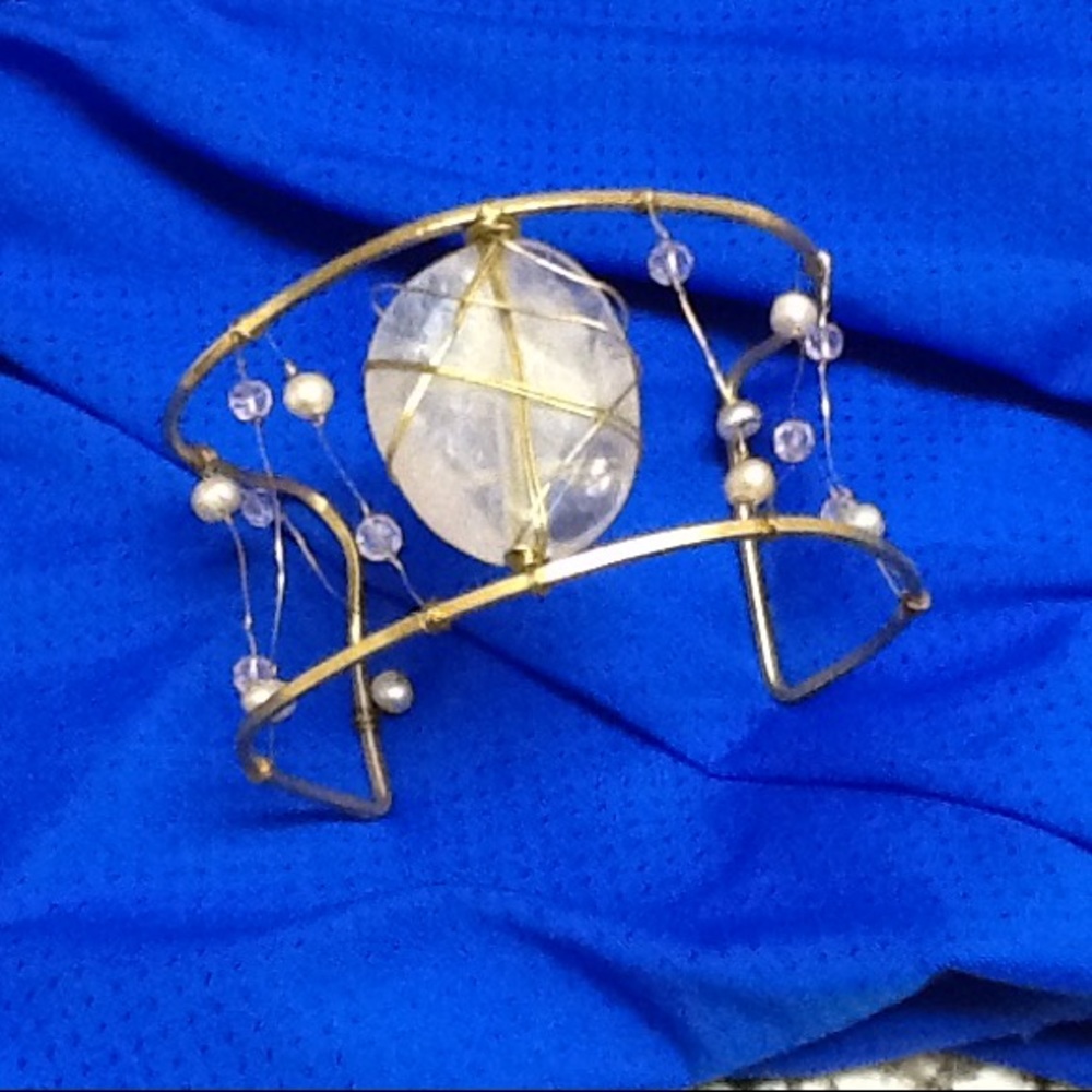 Gold cuff bracelet
