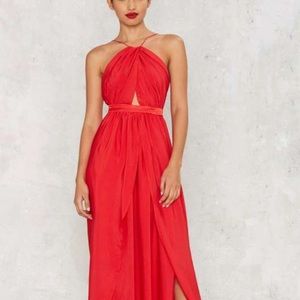 The Jersey Diaries Lotus Maxi Dress Coral new