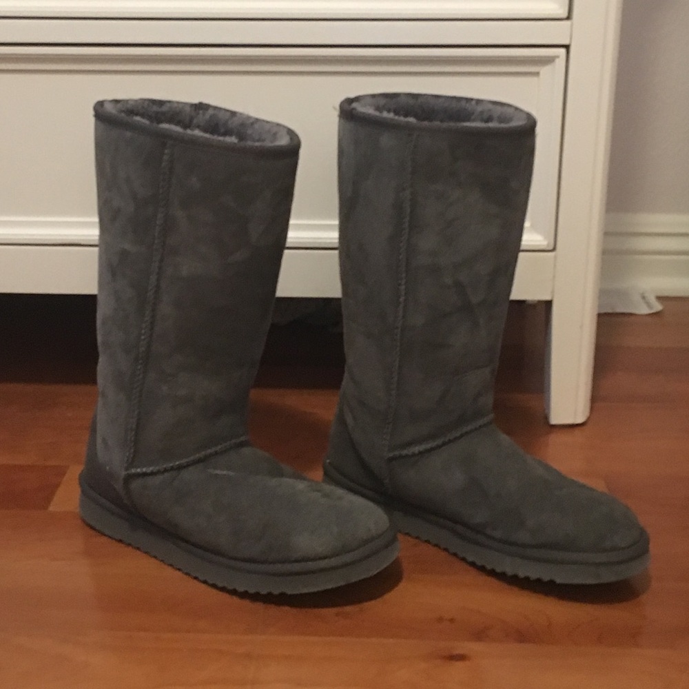 Grey Sheepskin boots