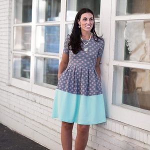LuLaRoe Amelia Zipper Back Dress XS