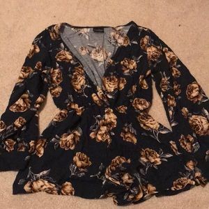 Navy Blue Floral Romper!!