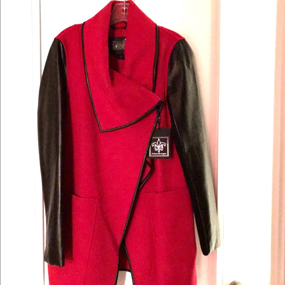 Trench color blocks fall coat