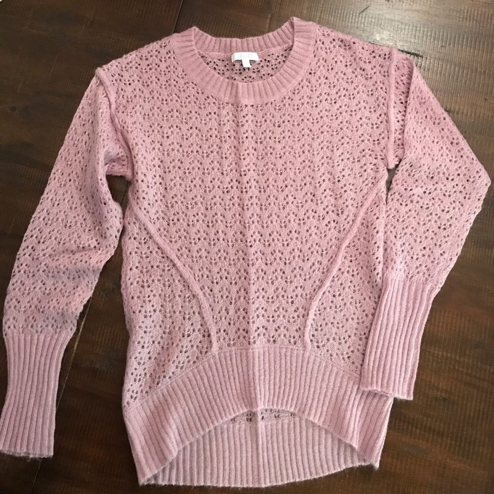 ‼️LAST DAY‼️ dELiA*s Pointelle Hi-Lo Sweater - Picture 1 of 7