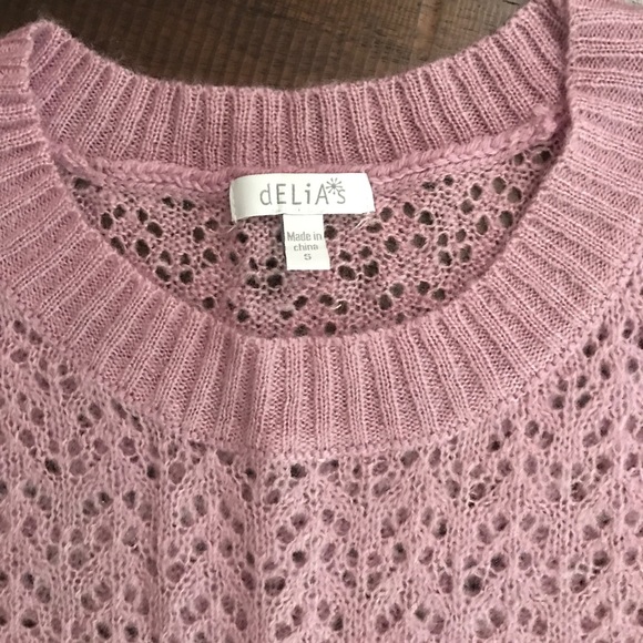 ‼️LAST DAY‼️ dELiA*s Pointelle Hi-Lo Sweater - Picture 3 of 7