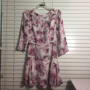 Reiss Giselle Frill Skirt Print Dress